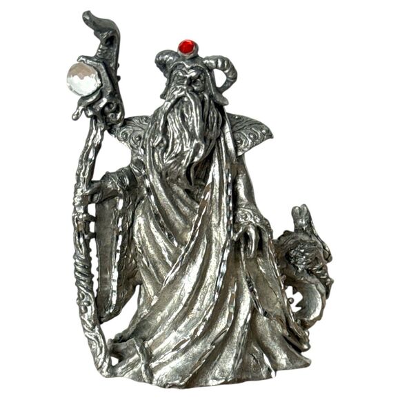 Spoontiques Pewter Wizard Figurine Fantasy Collectible Sculpture USA - Picture 4 of 7